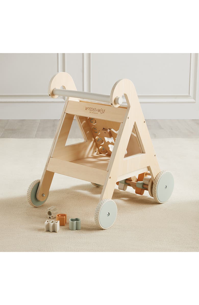 Wonder & Wise Step Right Up Activity Walker, Alternate, color, Natural Wood