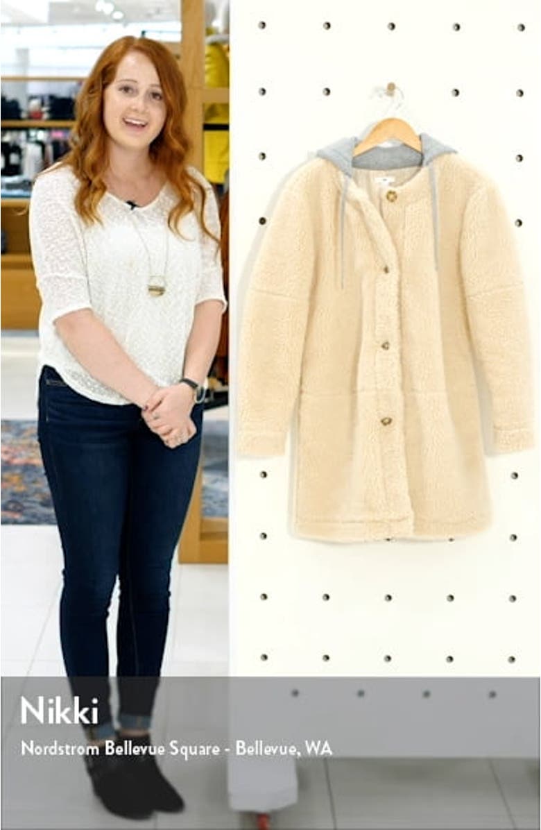 Long Hooded Teddy Coat, sales video thumbnail
