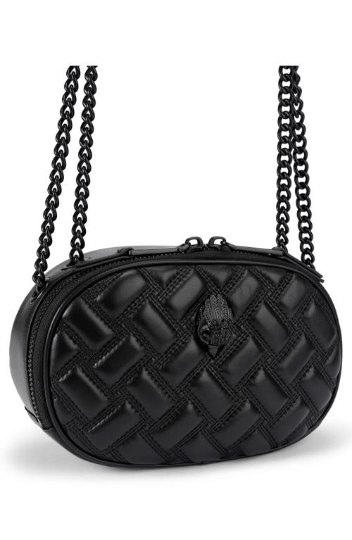Kurt Geiger London Kensington Small Leather Oval Camera Bag In Black