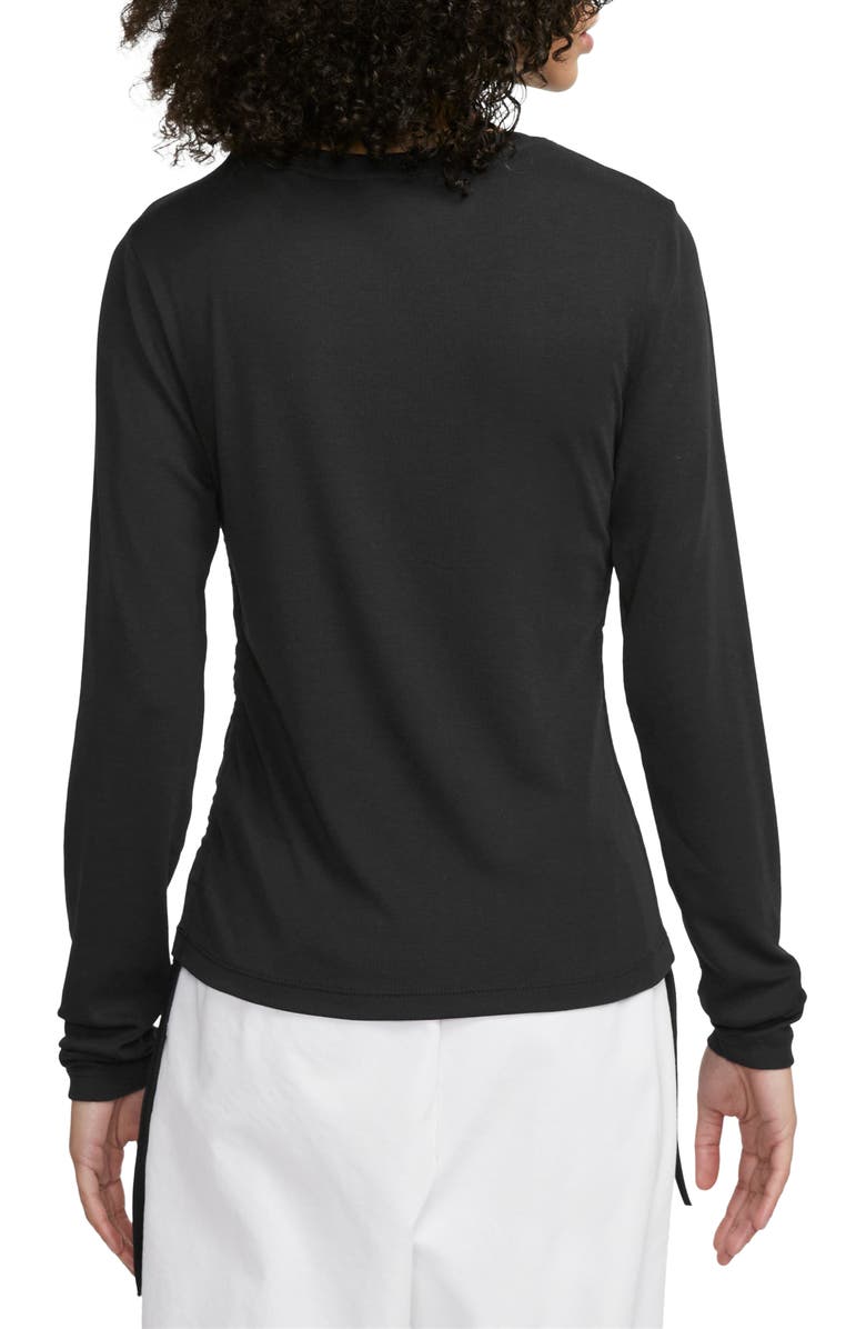 Nike Sportswear Ruched Long Sleeve Rib T-Shirt, Alternate, color, 