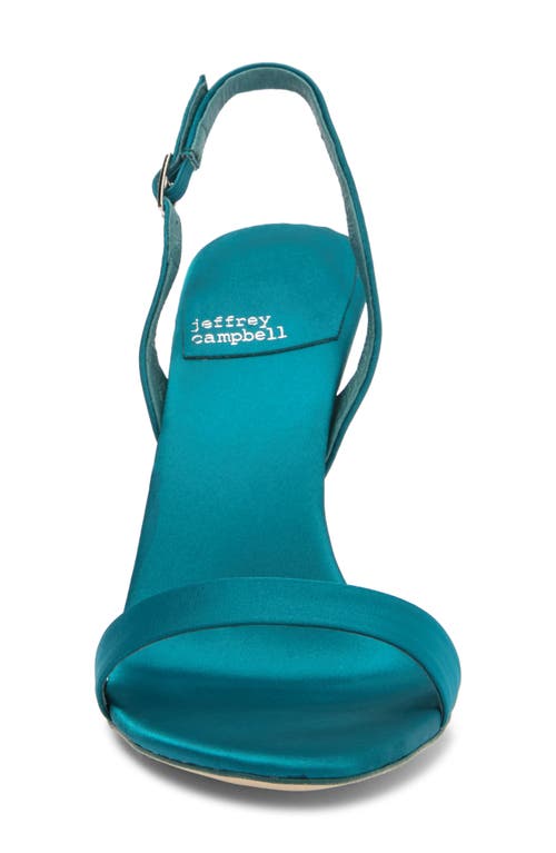 Jeffrey Campbell Go-getter Sandal In Turquoise Satin