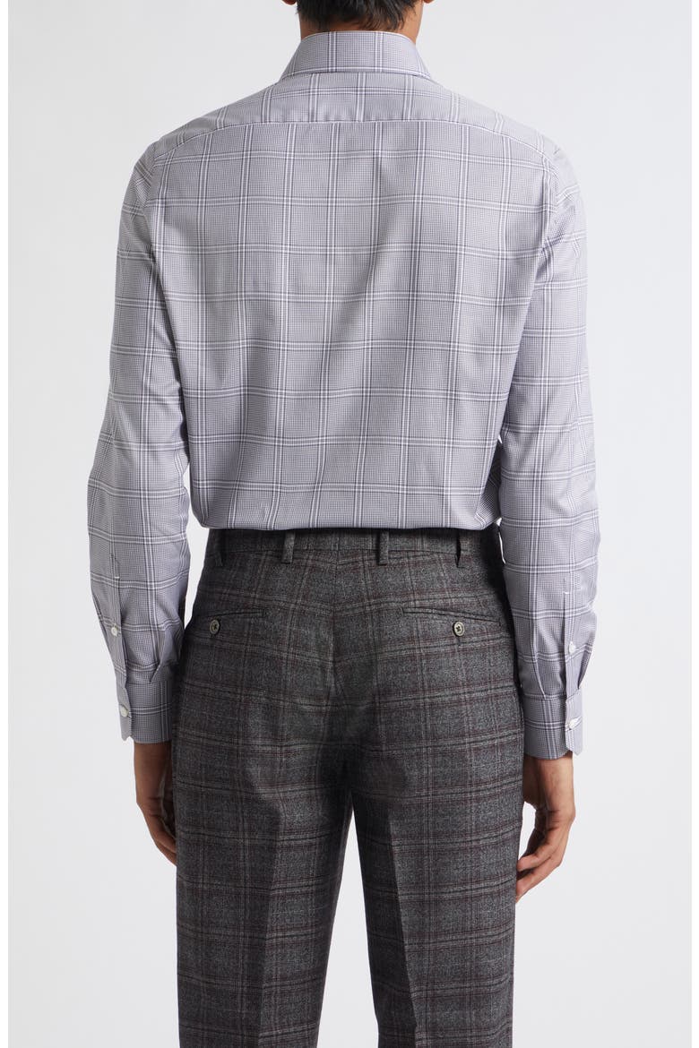 Sartorial Glencheck Button-Up Shirt, Alternate, color, GREY 01