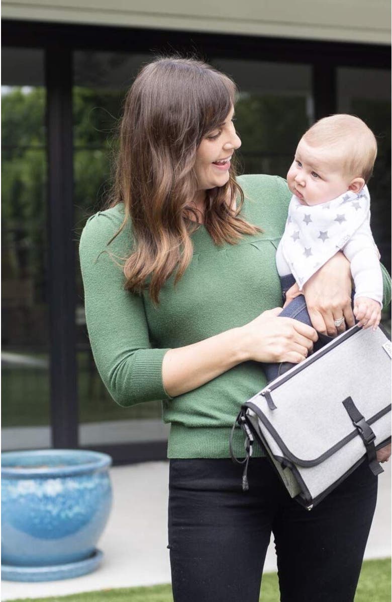 Comfy Cubs Portable Large Changing Pad, Alternate, color, Solid Grey