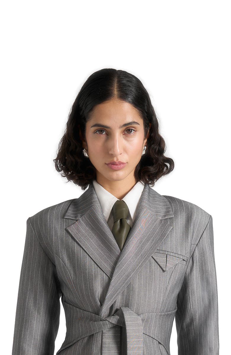 Manière De Voir Ash Leather Tie, Alternate, color, Dark Sage