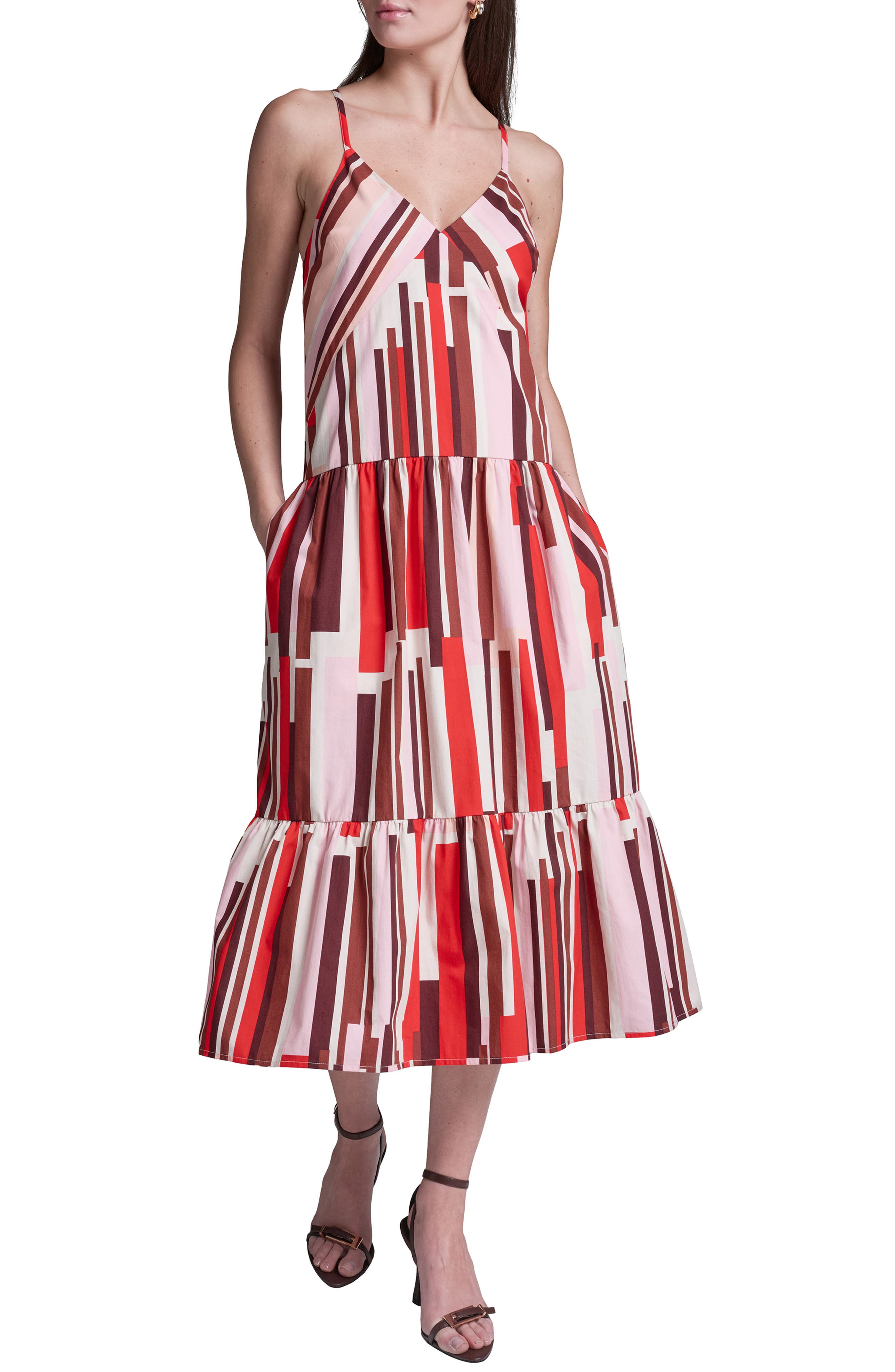 Stripe Cotton Maxi Dress