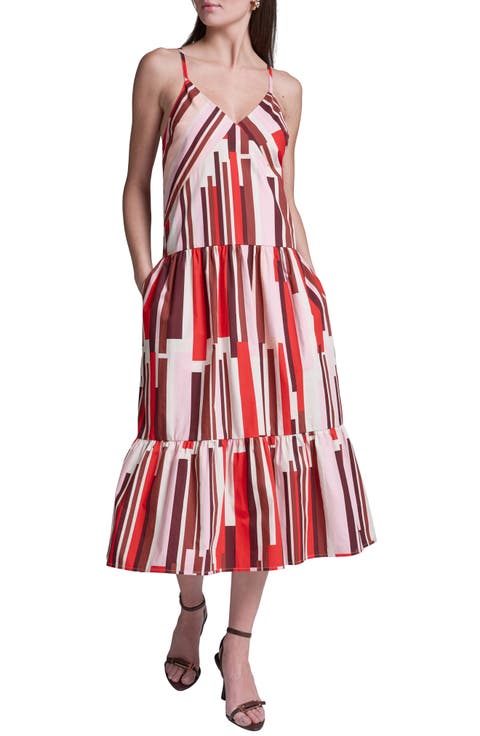 Stripe Cotton Maxi Dress