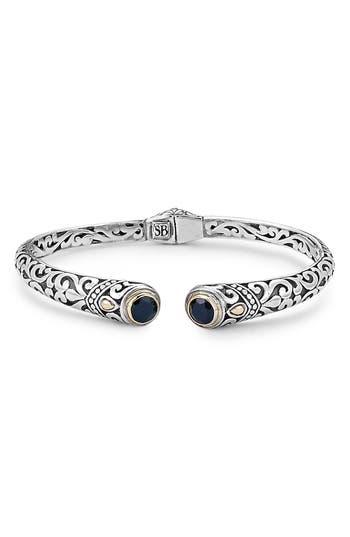 Samuel B. Bali Design Tipped Bangle In Black
