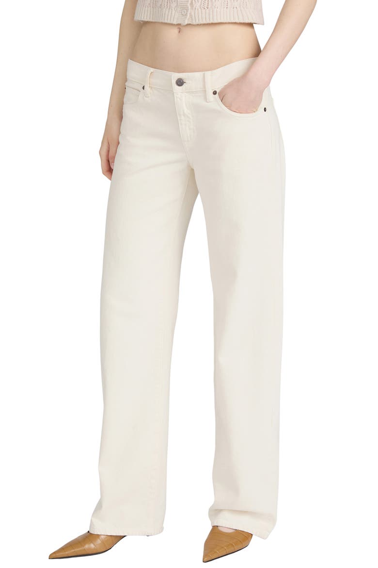 The Saturday Low Rise Relaxed Straight Leg Jeans, Alternate, color, SHELL