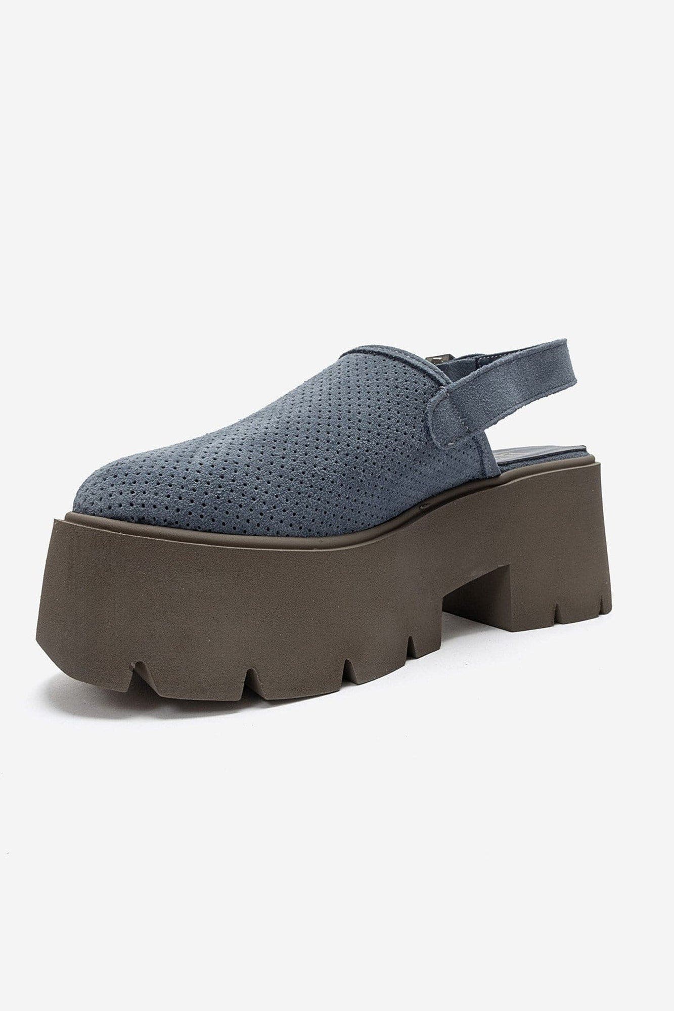 Caldris Leather Platform Sandal, Alternate, color, Denim Suede