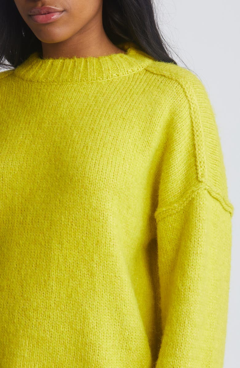 Topshop Oversize Crewneck Sweater, Alternate, color, 