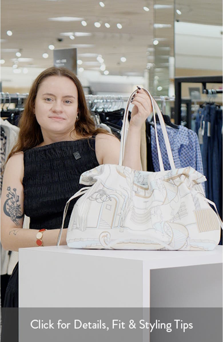 Ella Print Drawstring Tote, sales video thumbnail