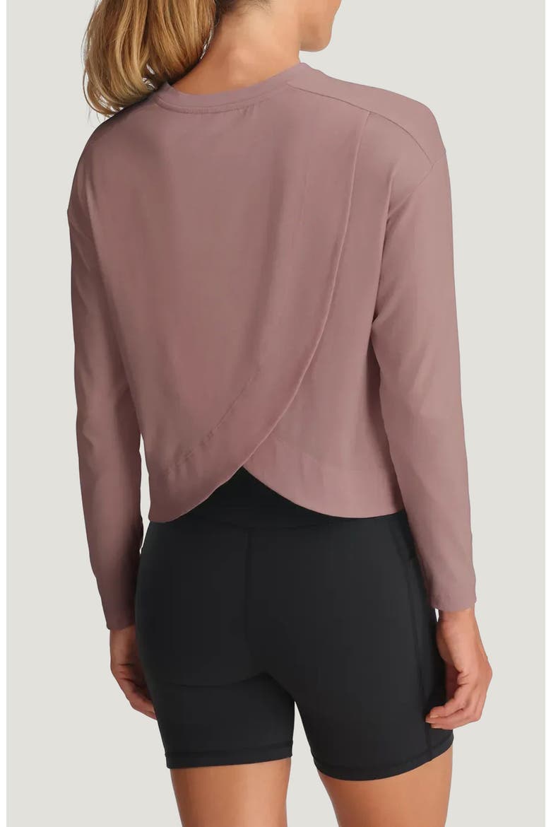 Shade Crossover Long Sleeve Top, Alternate, color, FIG