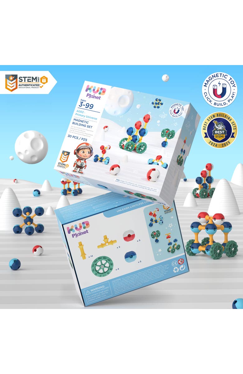 KUB Planet Magnetic Building Set Blocks 30 Pieces, Alternate, color,