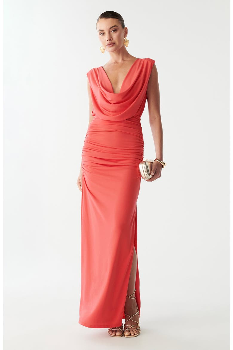 Kaylie Maxi Dress, Alternate, color, Coral
