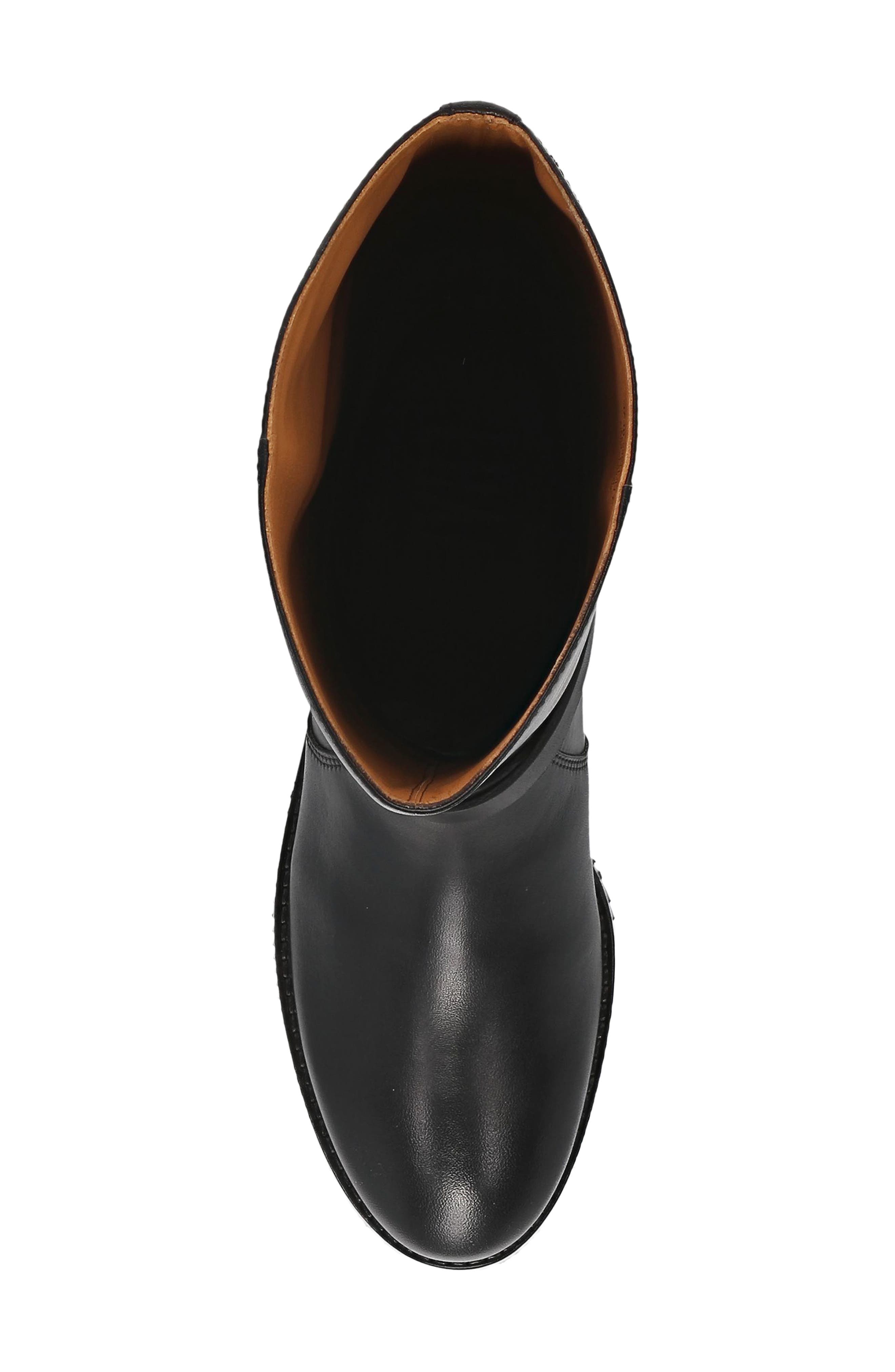 Frye Melissa Belted Knee High Riding Boot, Alternate, color, Black