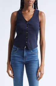 Veronica Beard Hoorne Rib Vest