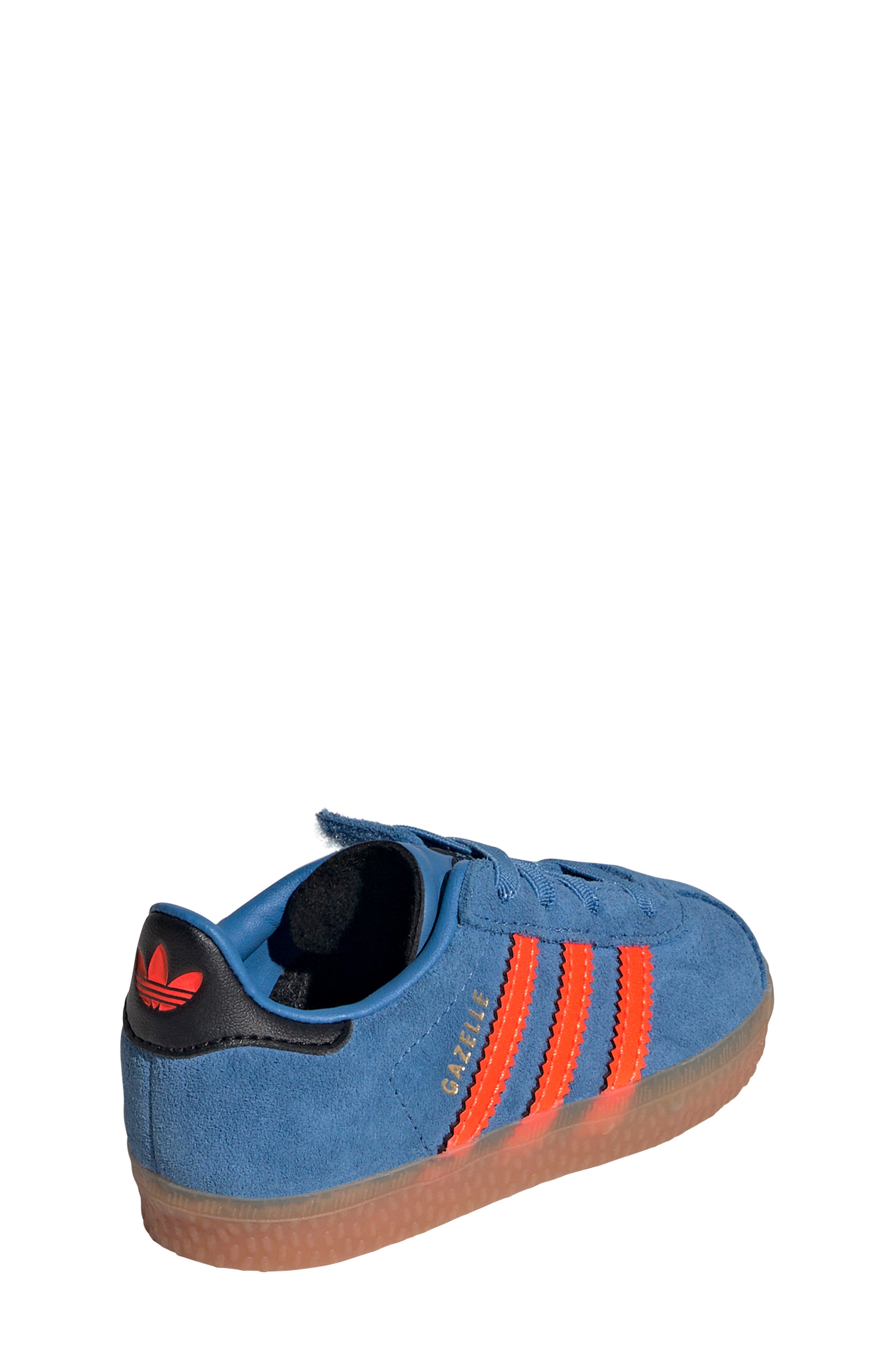 adidas Kids' Gazelle Sneaker, Alternate, color, Focus Blue/Solar Orange/Black