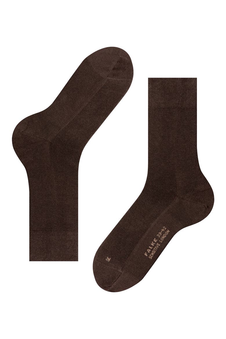 Sensitive London Cotton Blend Socks, Alternate, color, BROWN