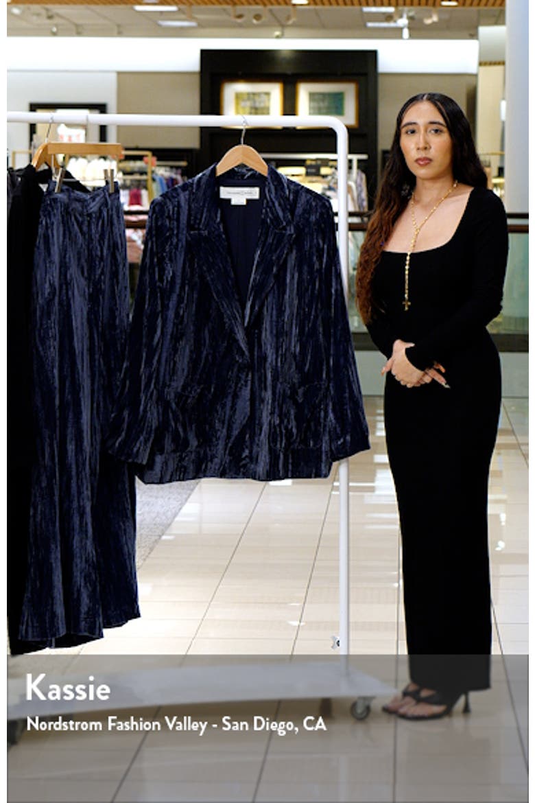 Relaxed Fit Textured Velvet Blazer video