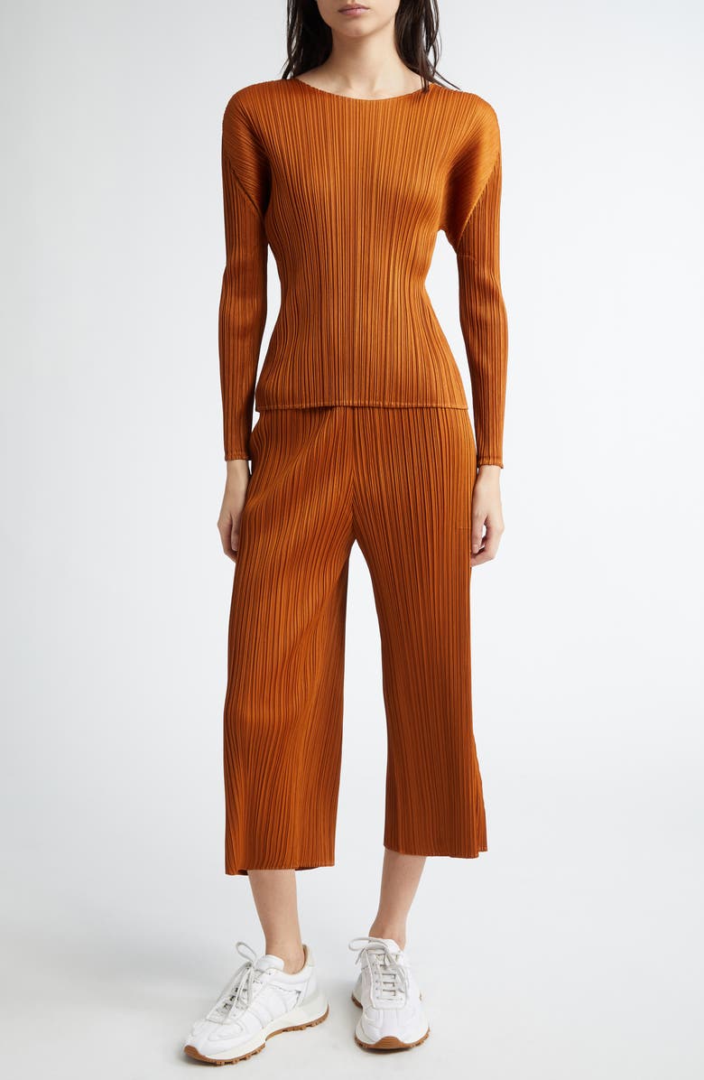 Pleats Please Issey Miyake Monthly Colors November Pleated Wide Leg Pants, Alternate, color, 