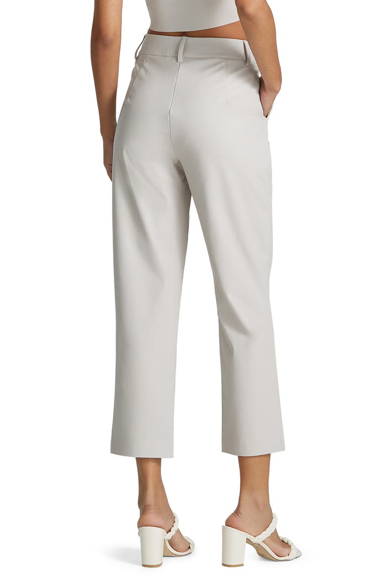 Faux Leather 7/8 Trousers, Alternate, color, PORCELAIN
