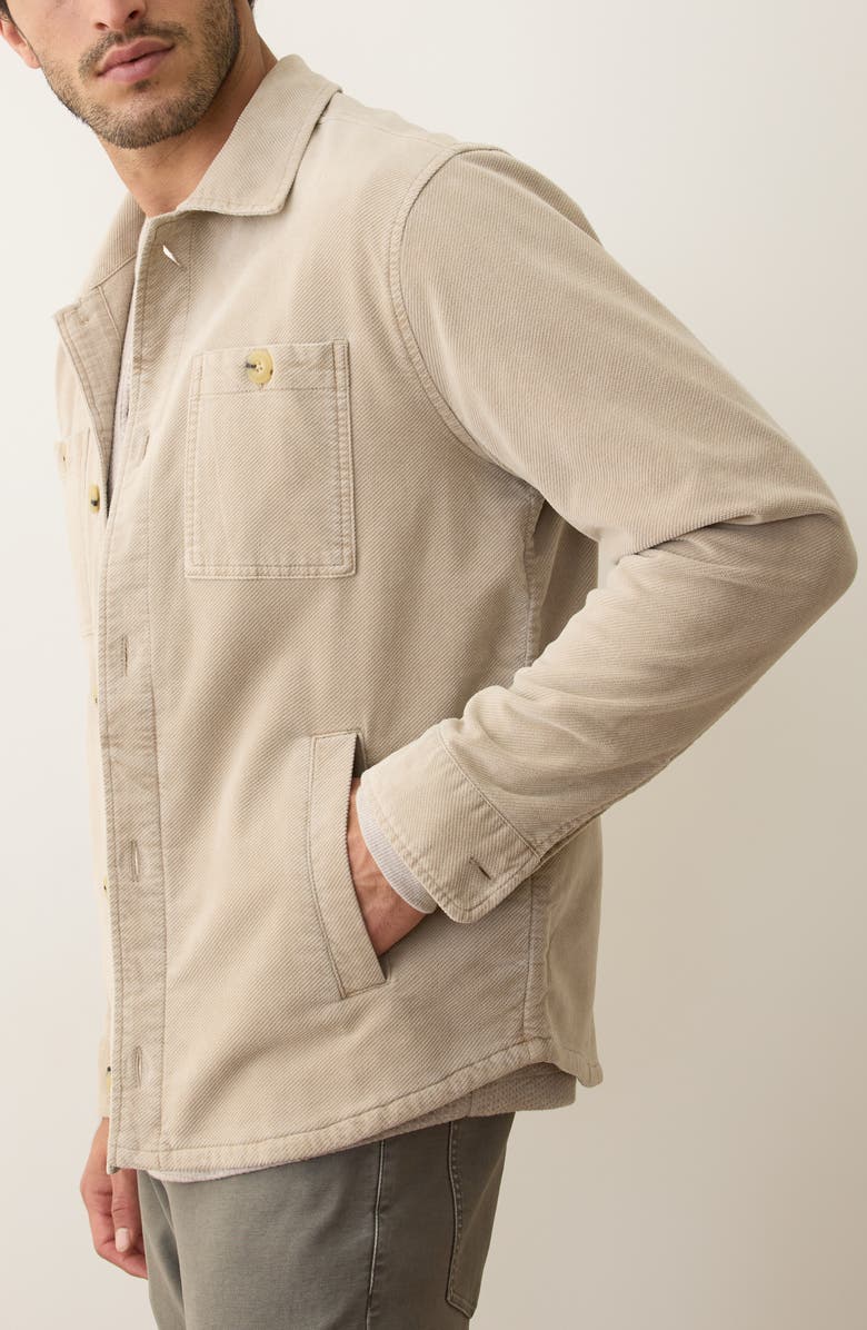 Marine Layer Max Brushed Overshirt, Alternate, color, Taupe