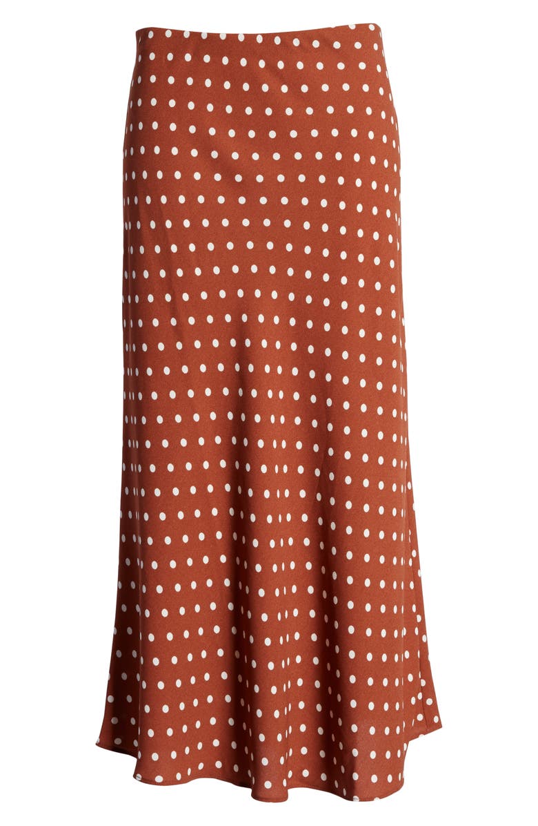 Halogen<sup>®</sup> Bias Cut A-Line Skirt, Alternate, color, Rust Spaced Dot