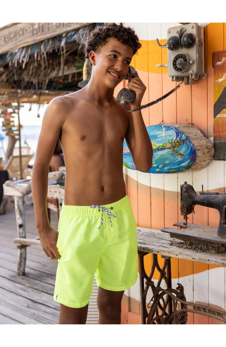 Snapper Rock Kids' Comfort Swim Trunks, Alternate, color, Bright Yellow