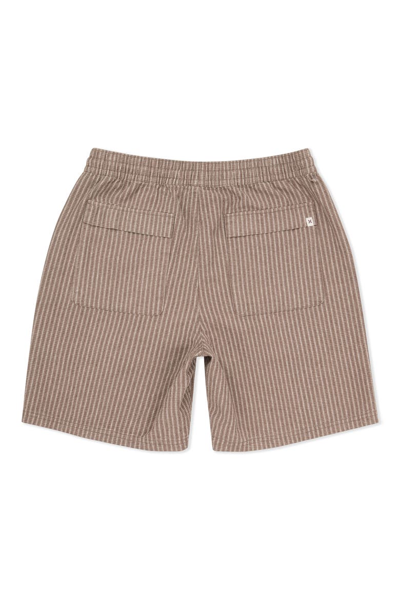 Raleigh Volley Stripe Cotton & Linen Drawstring Shorts, Alternate, color, WOODSIDE