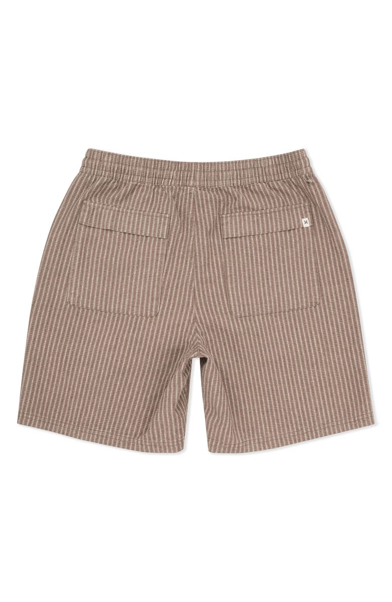 Hurley Raleigh Volley Stripe Cotton & Linen Drawstring Shorts, Alternate, color,