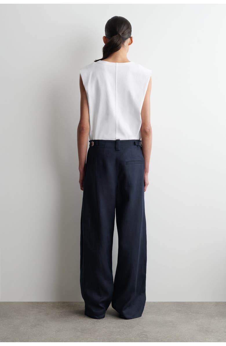 COS Folded-shoulder Cotton-jersey Tank Top, Alternate, color,