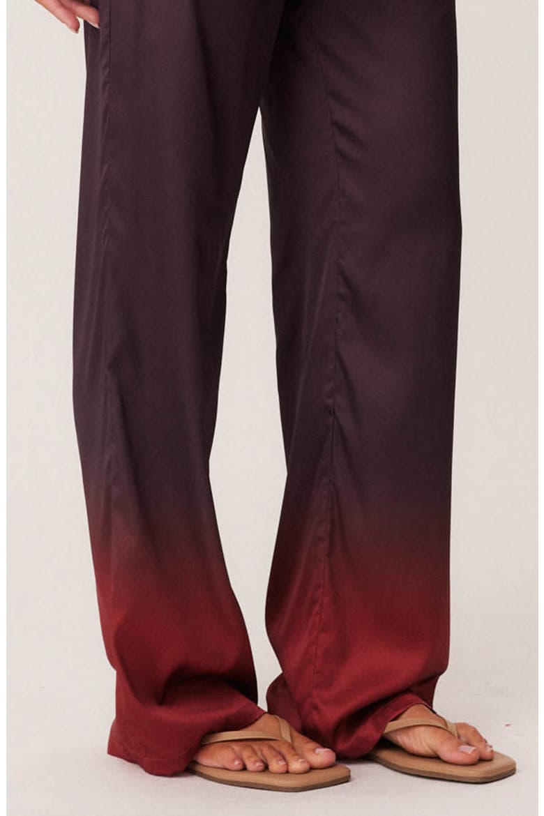 Amaya Satin Pants, Alternate, color, PLUM OMBRE
