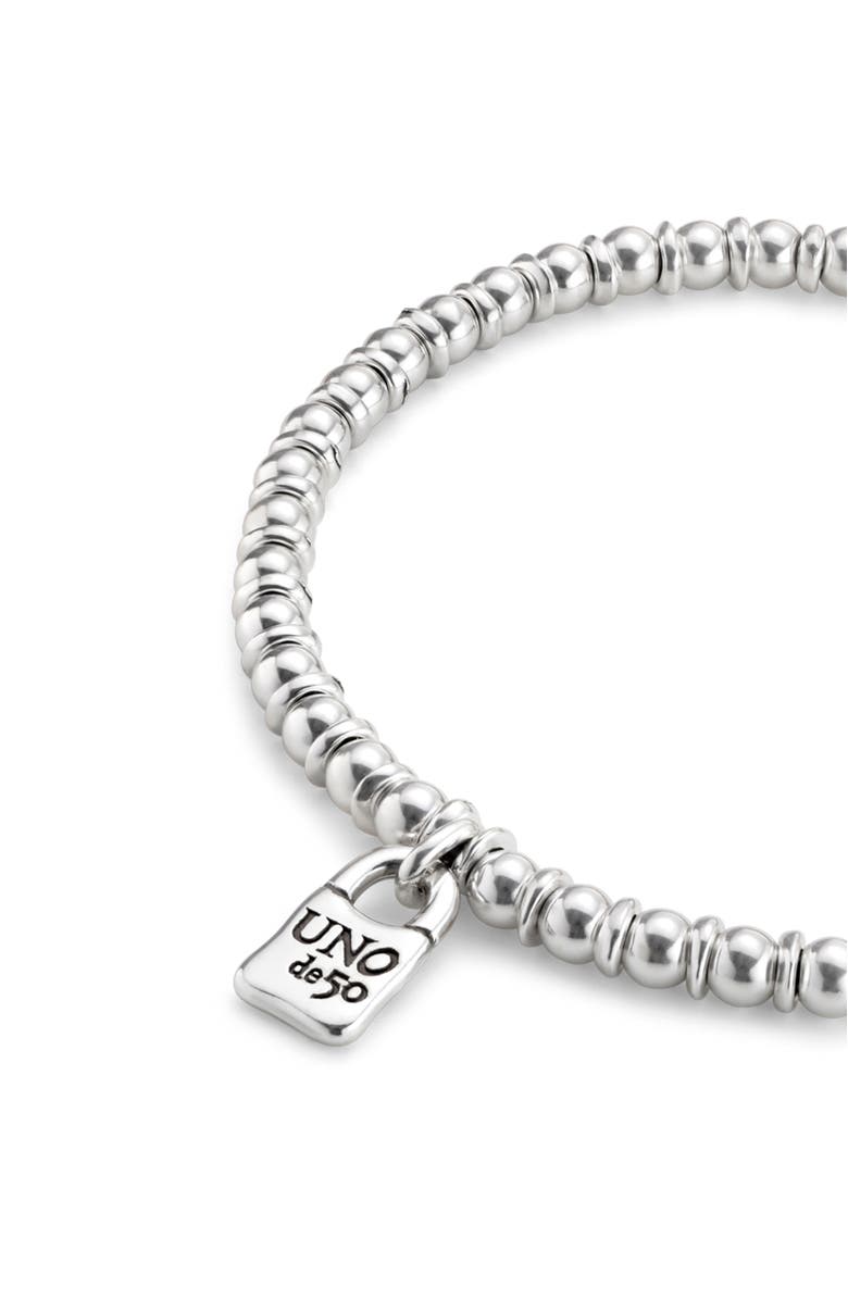 UNODE50 Sterling silver-plated necklace with padlock charm, Alternate, color, Silver