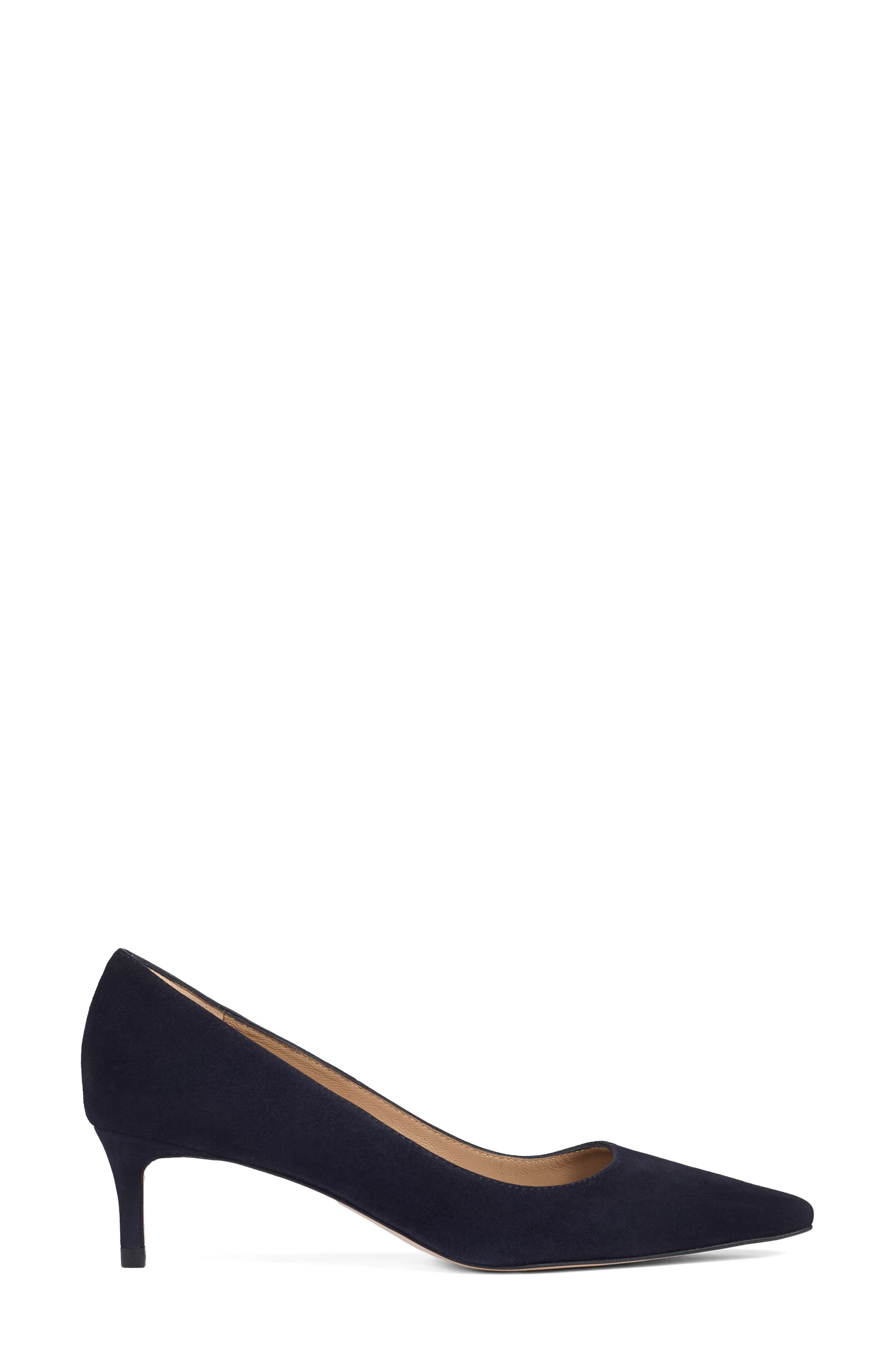 LK Bennett Ava Pointed Toe Pump, Alternate, color, Navy Suede