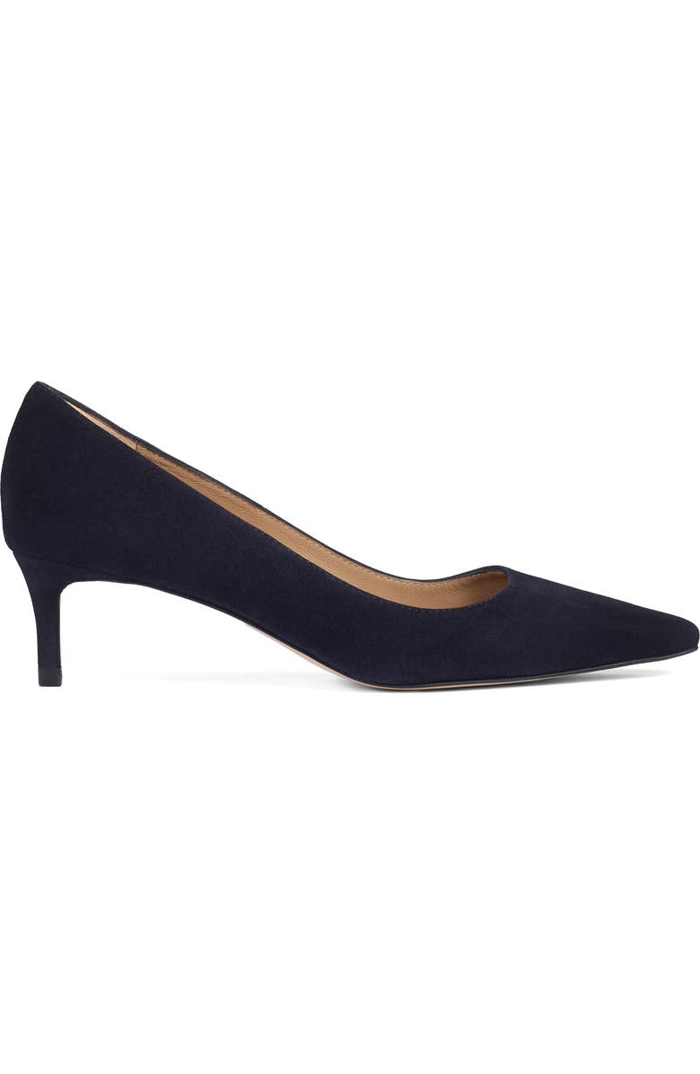 LK Bennett Ava Pointed Toe Pump, Alternate, color, Navy Suede