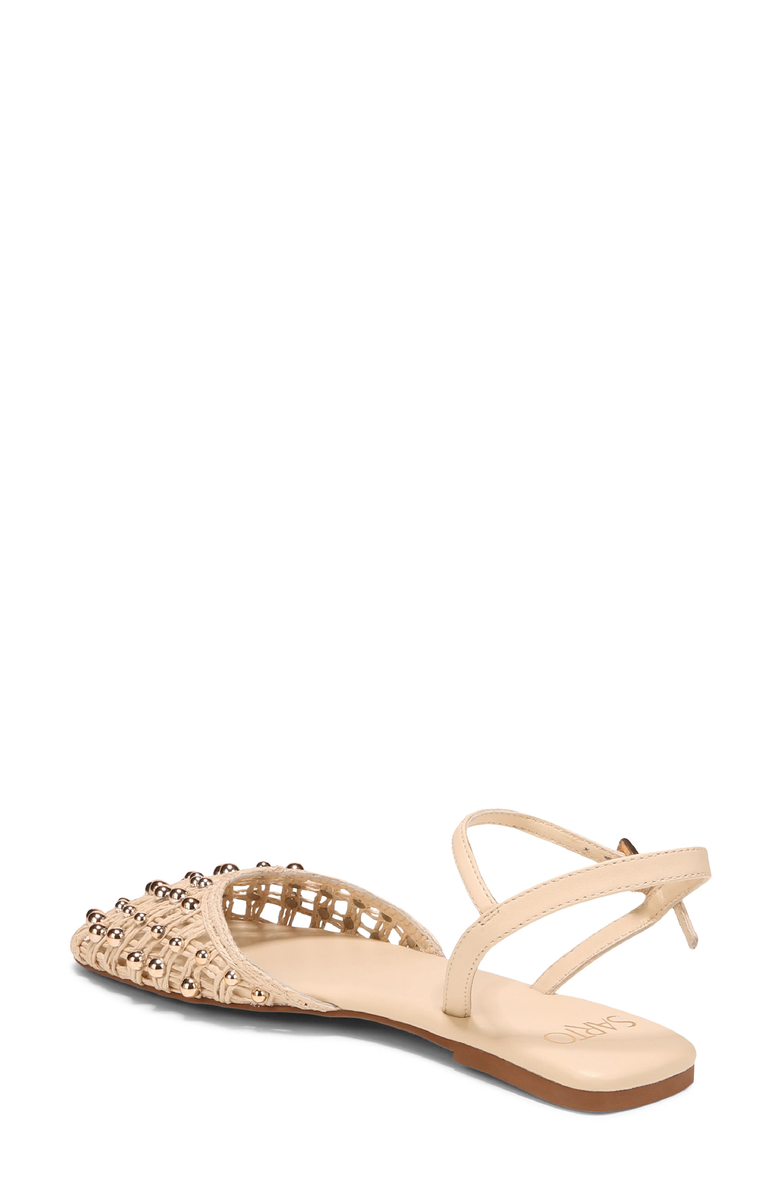 Inali Ankle Strap Flat, Alternate, color, MARSHMALLOW