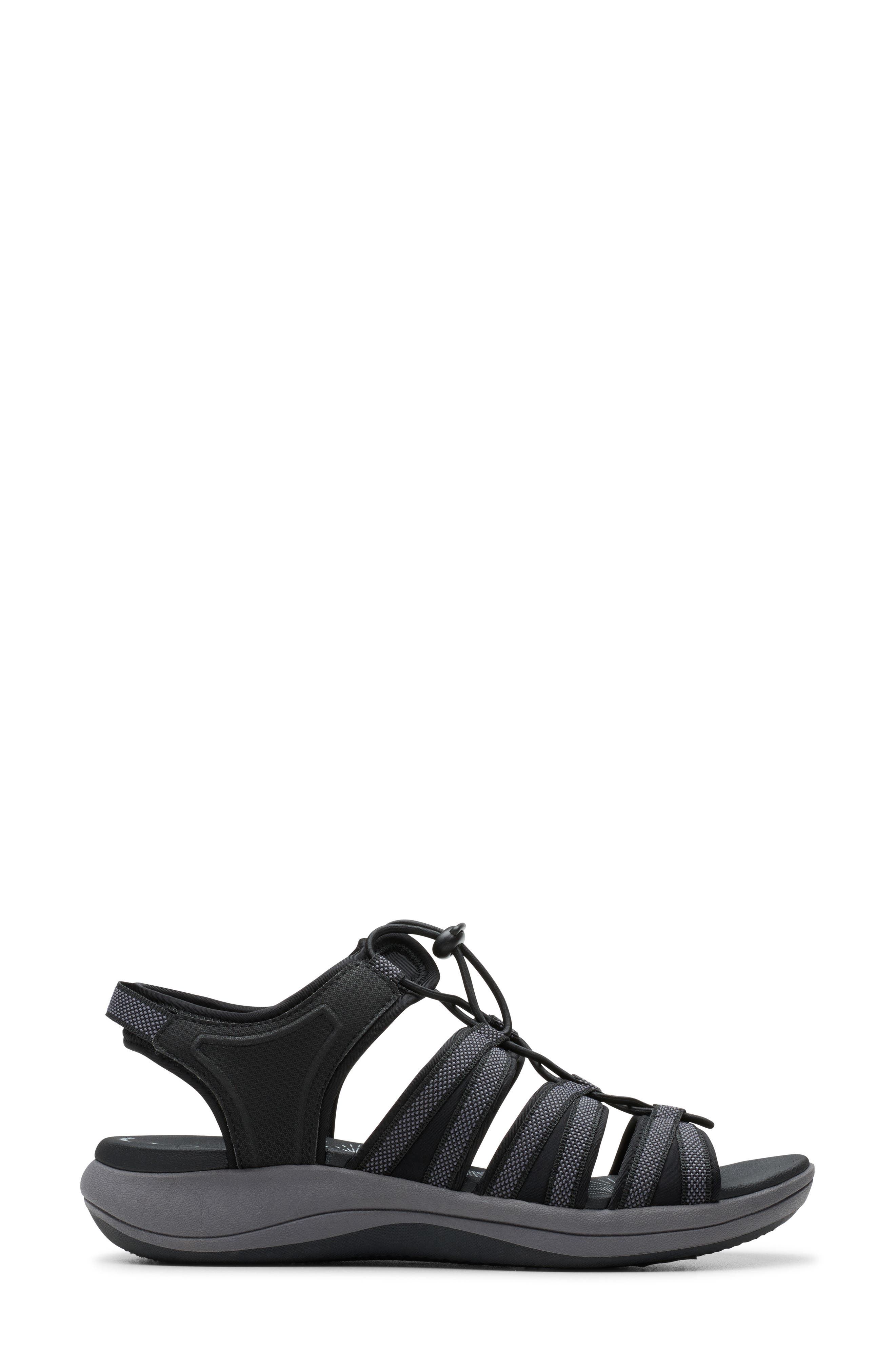 Clarks<sup>®</sup> Cloudsteppers Mira Mabel Open Toe Sandal, Alternate, color, Black