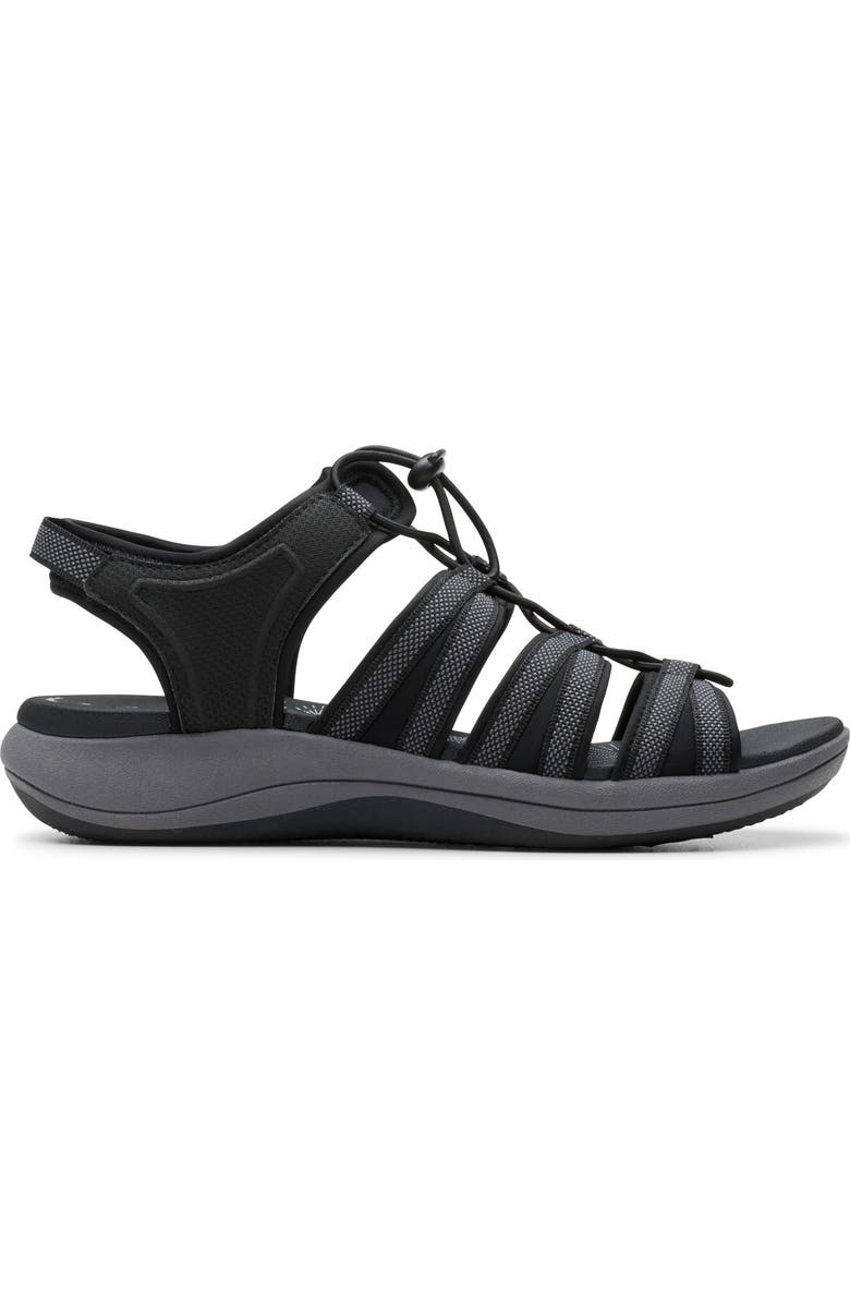 Clarks<sup>®</sup> Cloudsteppers Mira Mabel Open Toe Sandal, Alternate, color, Black