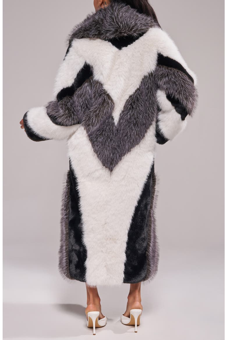 Moonstone Faux Fur Coat, Alternate, color, GREY MULTI