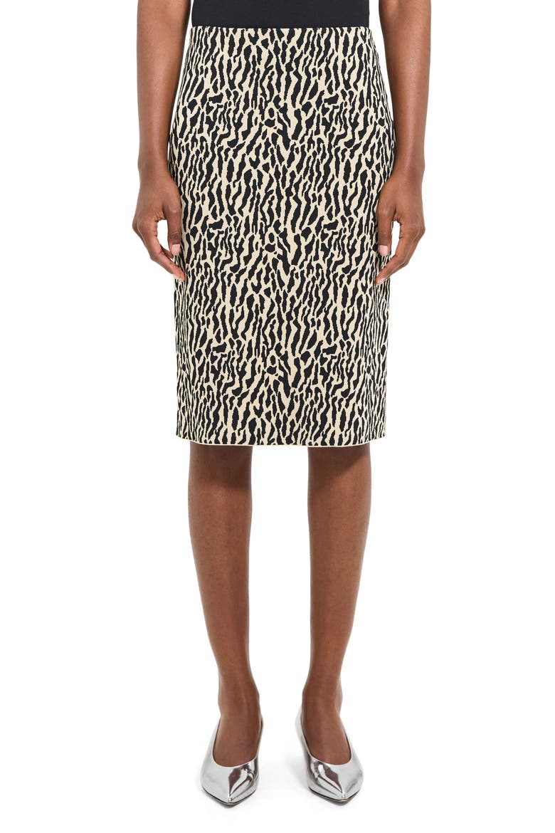 Bristol Print Pencil Skirt, Main, color, DARK ECRU/ BLACK