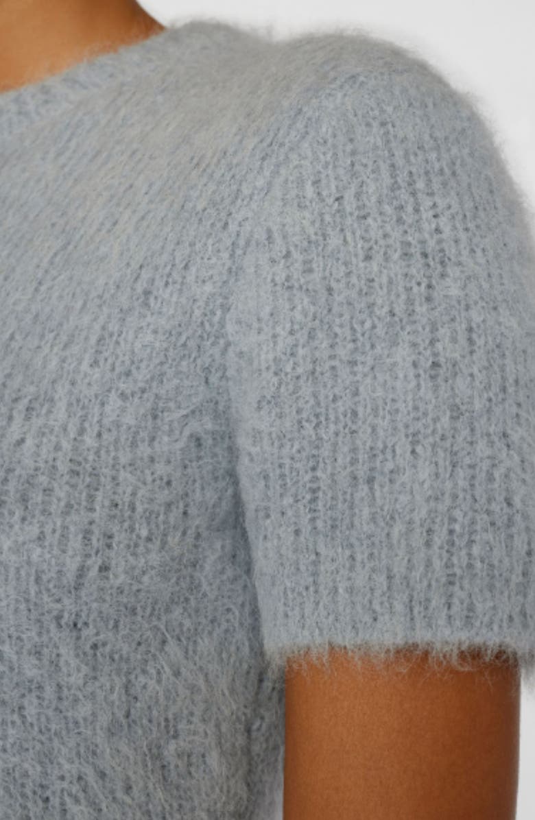 FRAME Short Sleeve Alpaca Blend Sweater, Alternate, color, Chambray Blue