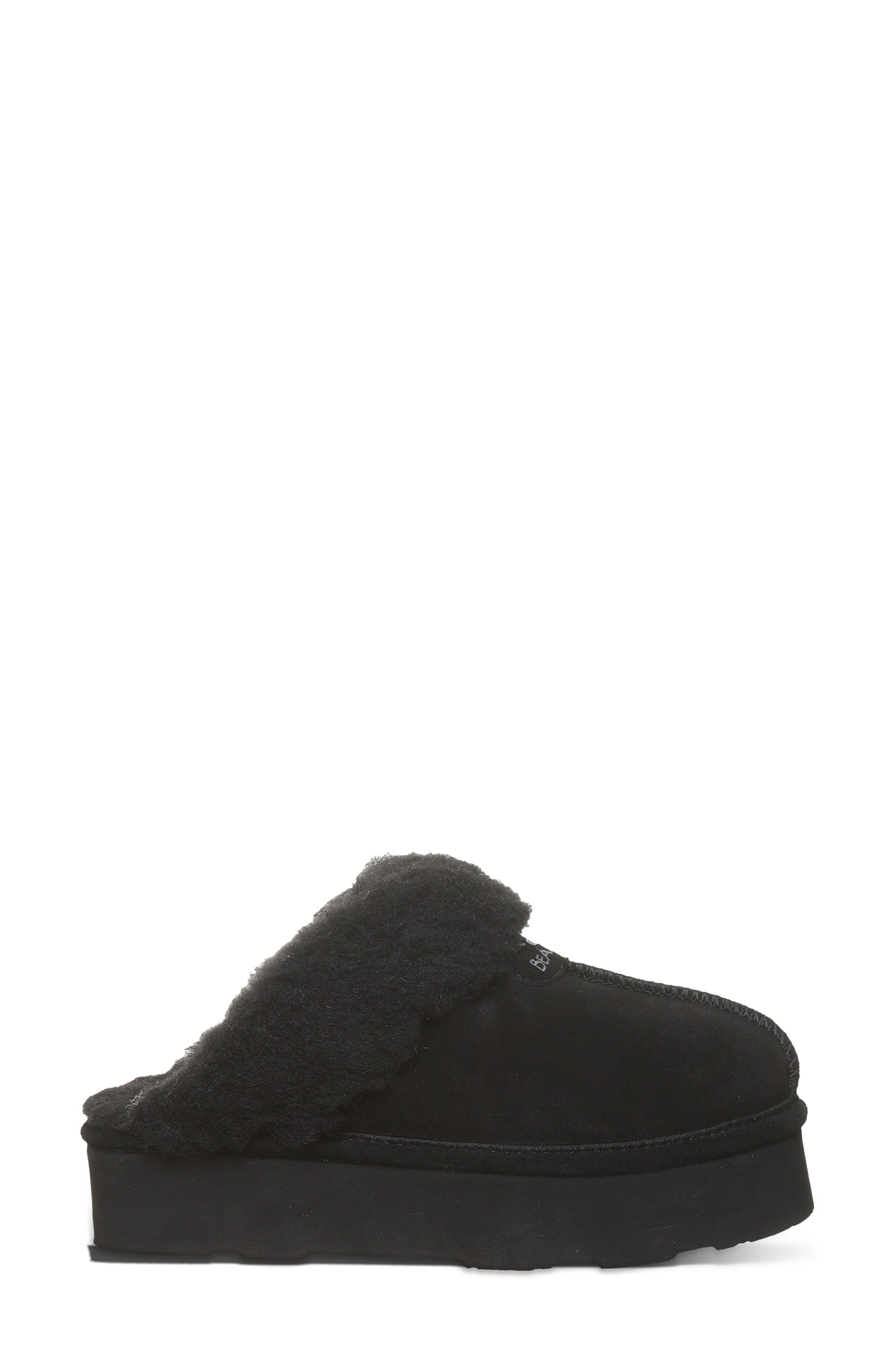Retro Loki Suede Slipper, Alternate, color, BLACK SOLID