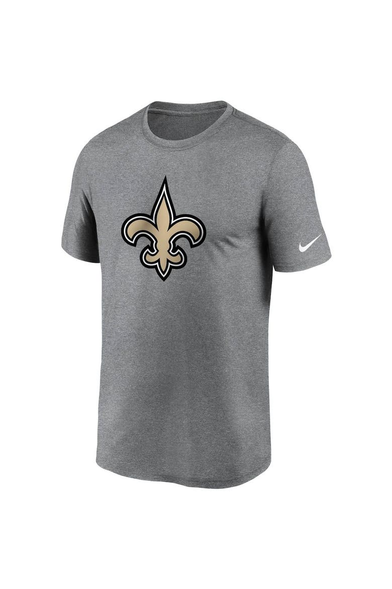 Men's Nike Heathered Charcoal New Orleans Saints Logo Essential Legend Performance T-Shirt, Alternate, color, Heather Charcoal