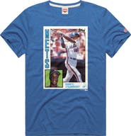 Homage Men's Homage Darryl Strawberry Royal New York Mets Topps Baseball Card Tri-Blend T-Shirt