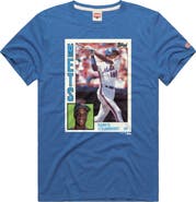 Homage Men's Homage Darryl Strawberry Royal New York Mets Topps Baseball Card Tri-Blend T-Shirt