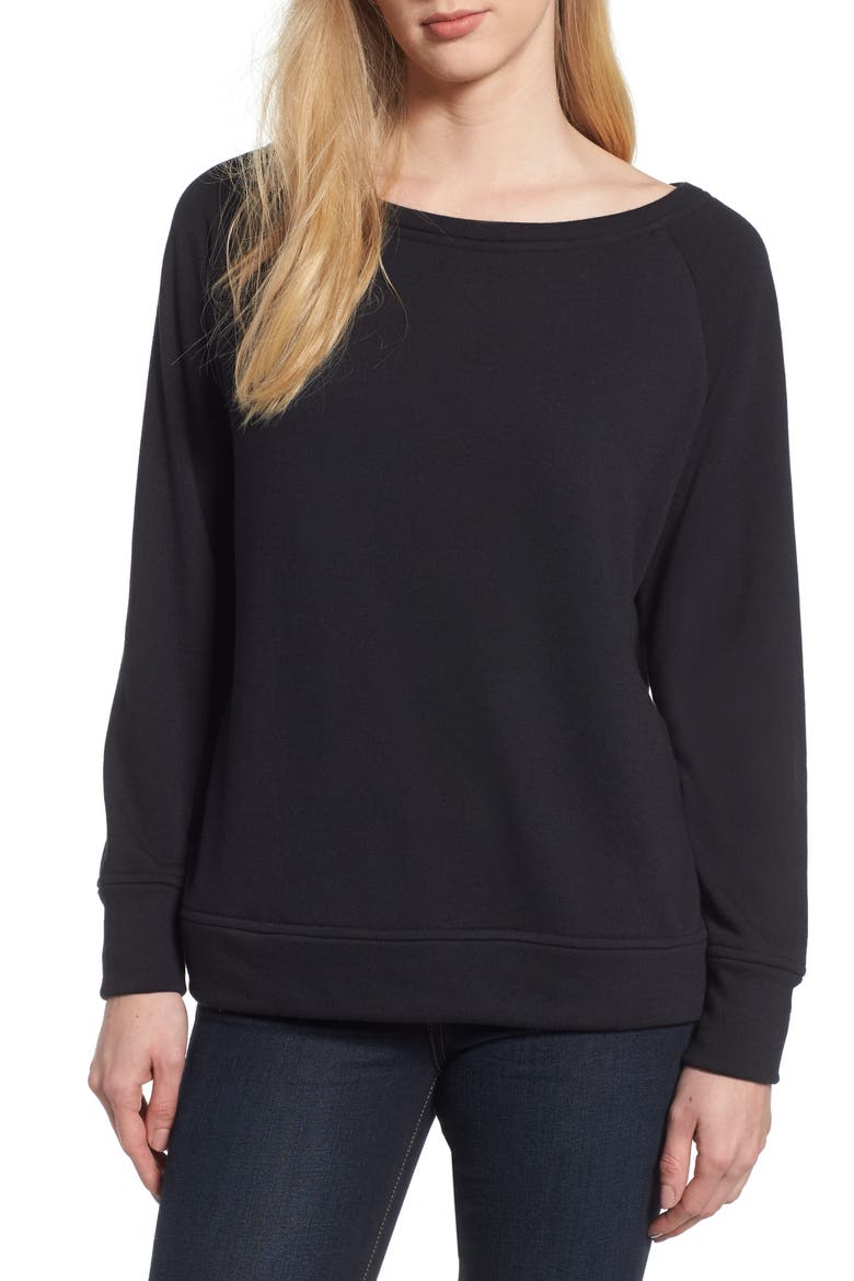 Gibson Slouch Sweatshirt, Main, color, BLACK