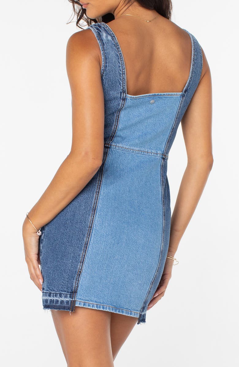 Roxy Sami Colorblock Denim Minidress, Alternate, color,