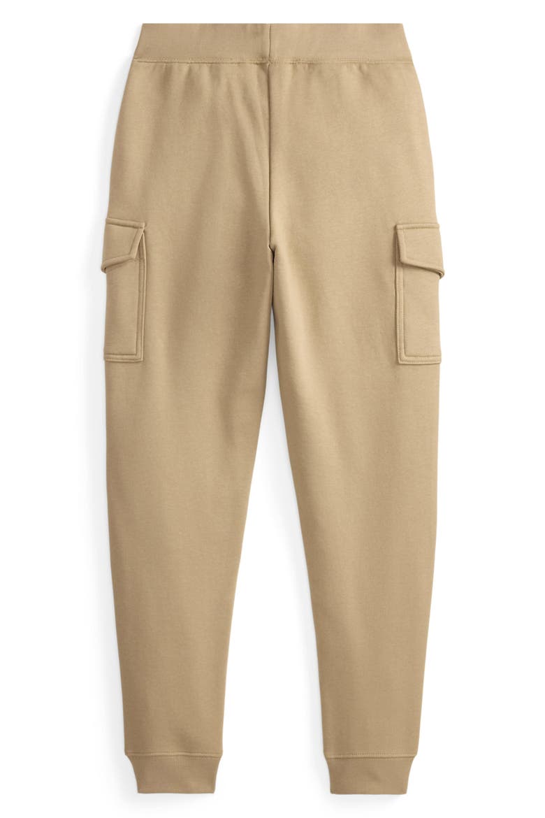 Kids' Fleece Cargo Joggers, Alternate, color, CLASSIC KHAKI