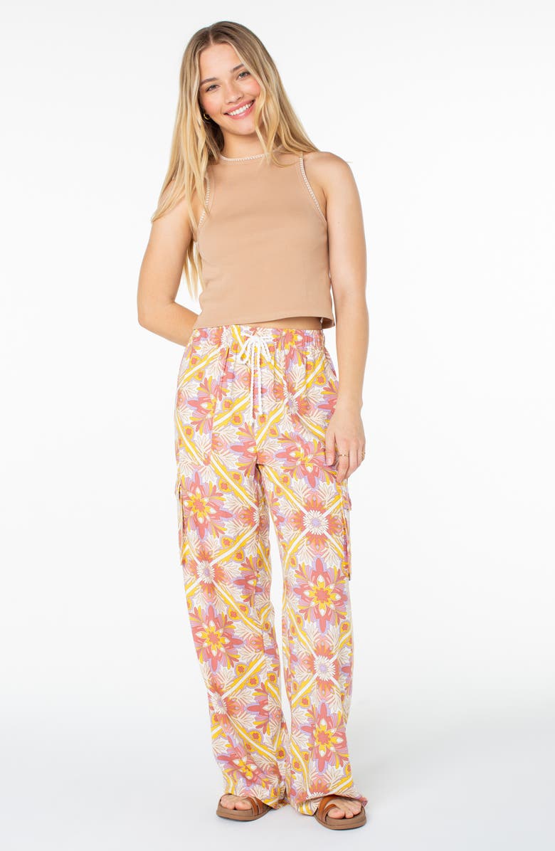 Roxy Precious Floral Cargo Pants, Alternate, color, Aragon