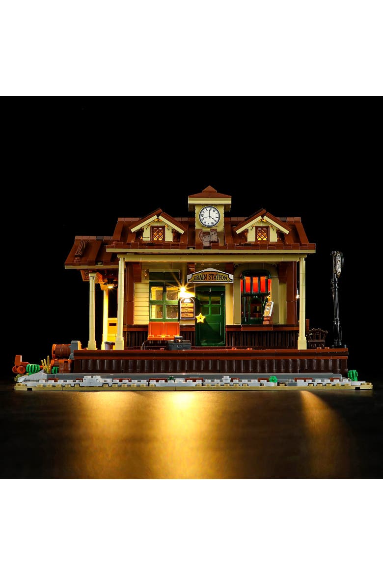 Steampunk Train Station Lighting Building Set Model SP1843T, Alternate, color, Multicolor